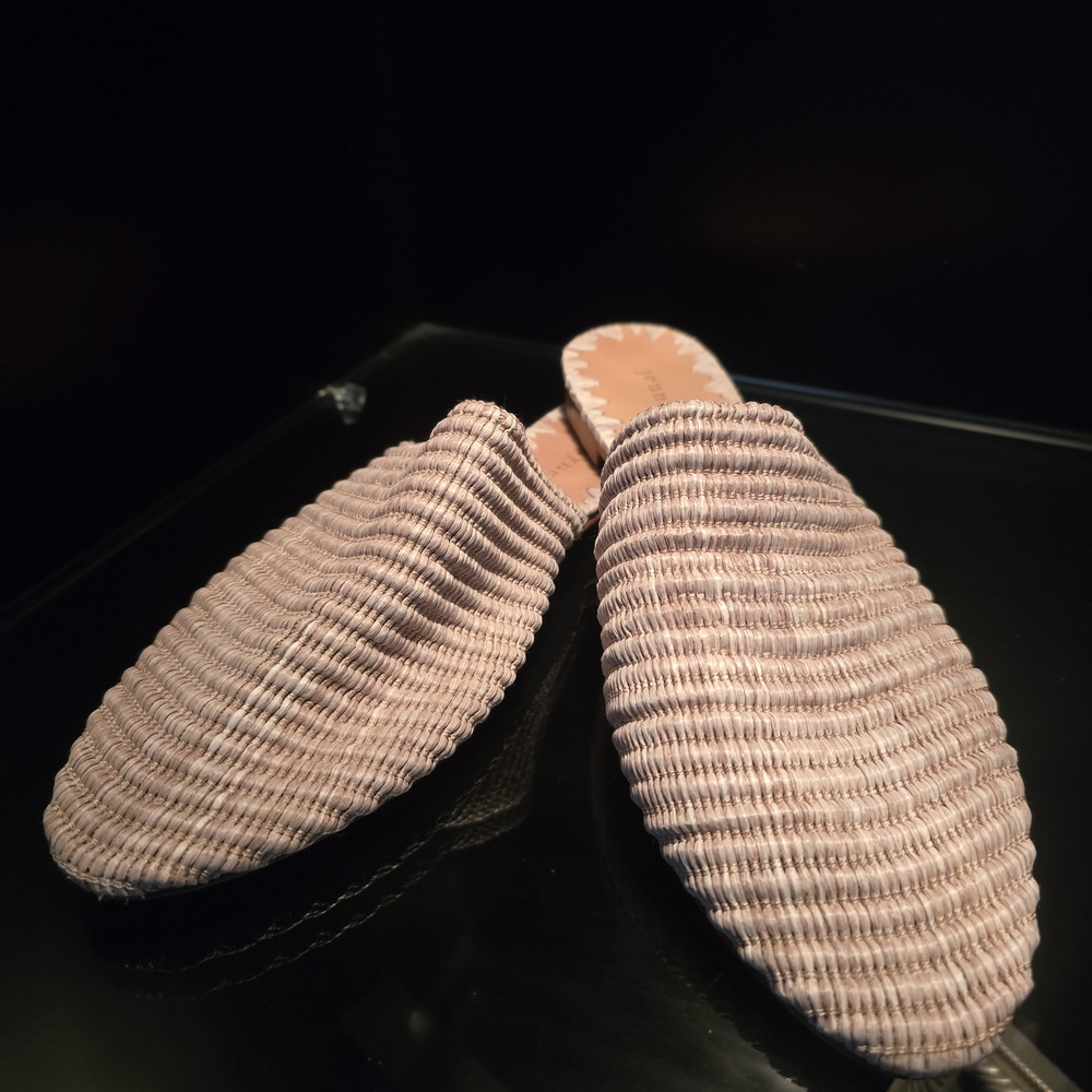 Jenni Kayne Raffia Slip-On Mules Womens Size 11